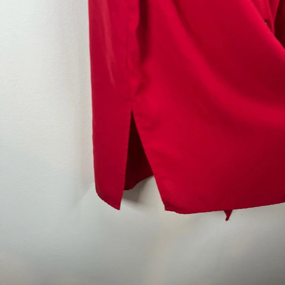 Norton McNaughton V-Neck Button Down Blouse Red Floral Embroidered Women's Sz 1X - Picture 6 of 11